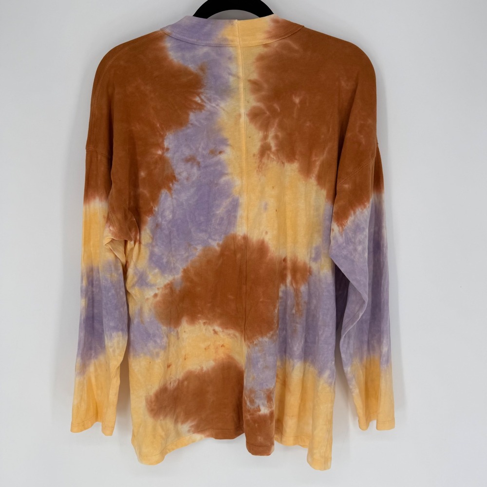 FREE PEOPLE WE THE FREE BE FRIE TIE DYE TEE XS LILAC WOODS OVERSIZED BOHO HIPPIE - Picture 7 of 7